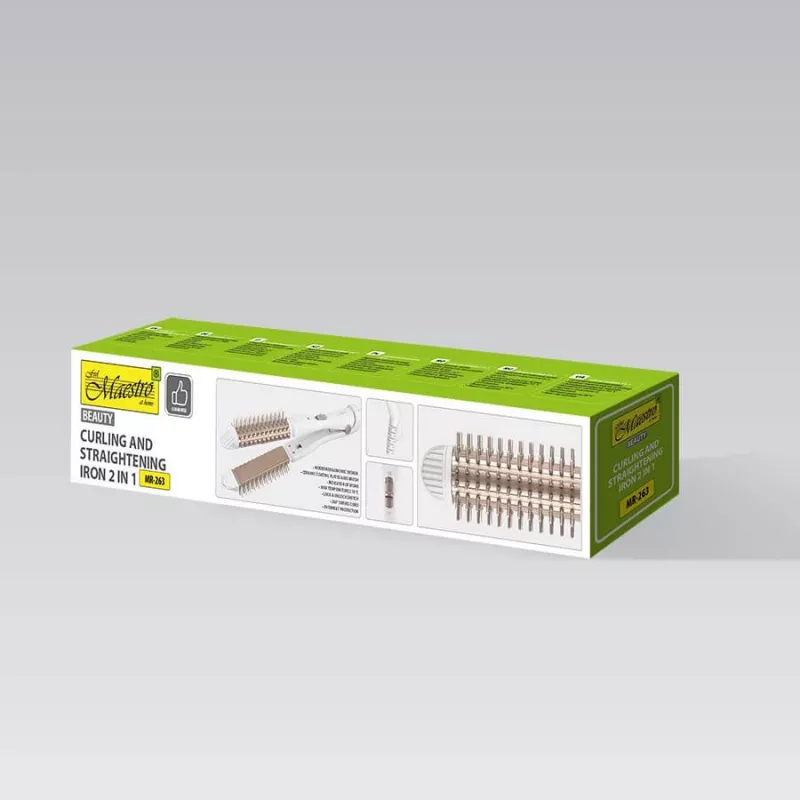 Maestro MR-263 2-in-1 plaukų garbanojimo ir tiesinimo prietaisas
