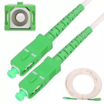 Patchcord Extralink SC/APC–SC/APC vienmodis G.657.A2 3 mm Simplex LSOH 10 m, baltas