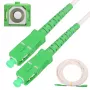 Patchcord Extralink SC/APC–SC/APC vienmodis G.657.A2 3 mm Simplex LSOH 10 m, baltas