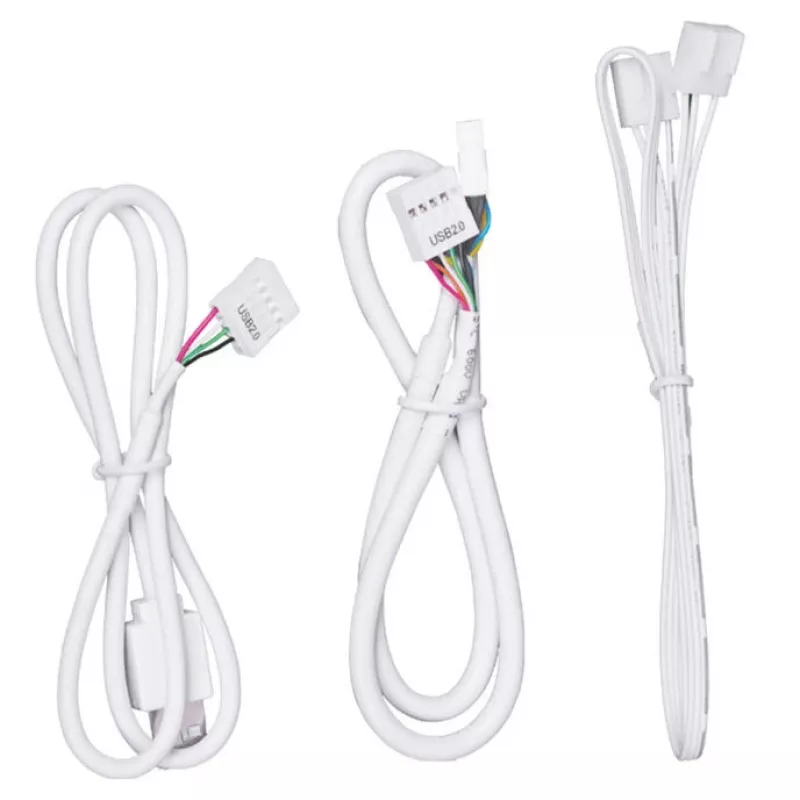 USB ir PWM šakotuvas Lian Li EDGE HUB EG-HUB01W — 4× USB, 6× PWM, baltas