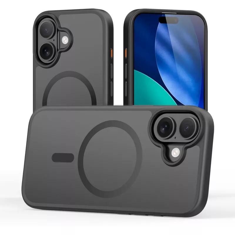nevox StyleShell Invisio dėklas iPhone 17 6,3 col. suderinamas su MagSafe juodas (2542)