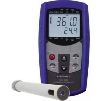 Greisinger GMH 5450-425 rinkinys Kombinuotas matavimo prietaisas laidumui, druskingumui, ištirpusioms kietosioms medžiagoms (TDS), temperatūrai (603921)