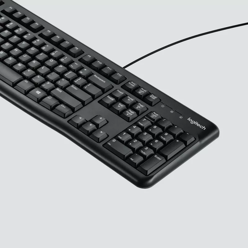 Logitech Desktop MK120 rinkinys, juodas, laidinis, Šveicariškas, 920-002504