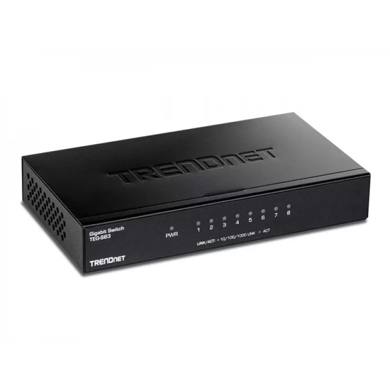 TRENDnet 8 prievadų Gigabit jungiklis su metaliniu korpusu