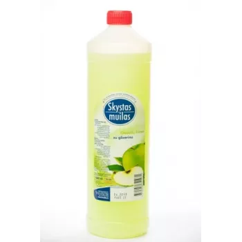 Skystas muilas su glicerinu, obuolių kvapas, 1 L butelis