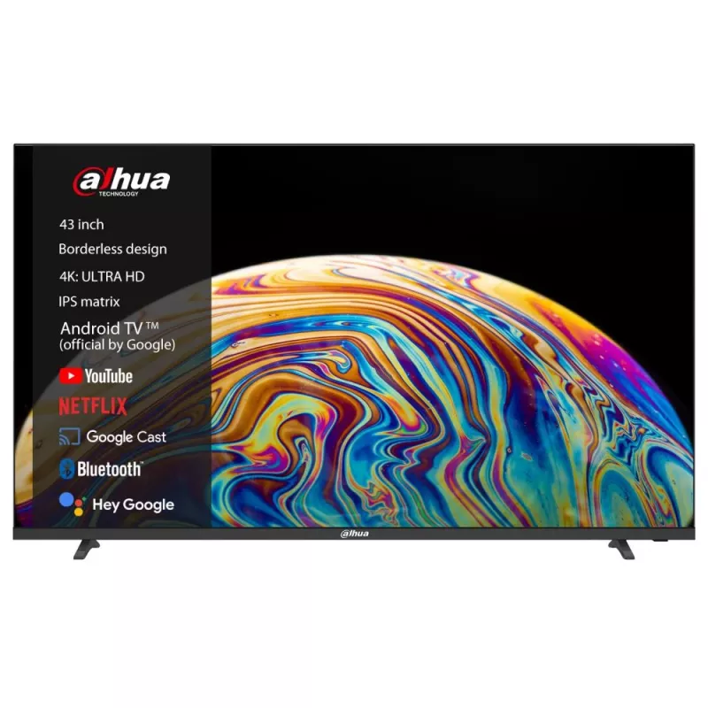 Dahua Technology DHI-LTV43-SD400 televizorius 108 cm (42,5 colio) 4K Ultra HD Smart TV Wi-Fi juodas 260 cd/m²
