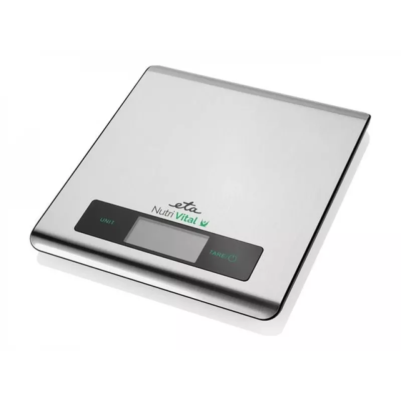 Elektrinės virtuvinės svarstyklės ETA Nutri Vital Metallic Rectangle – 5 kg, 1 g tikslumas, LCD ekranas