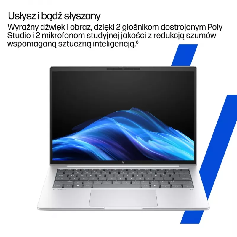 HP EliteBook 8 G1a Ryzen AI 5 Pro 340 14 colių WUXGA IPS 400 nitų AG LBL 32GB DDR5 5600 SSD 1TB Radeon 840M IR kamera 5 MP AI 62Wh W11Pro 3 metų OnSite nešiojamas kompiuteris