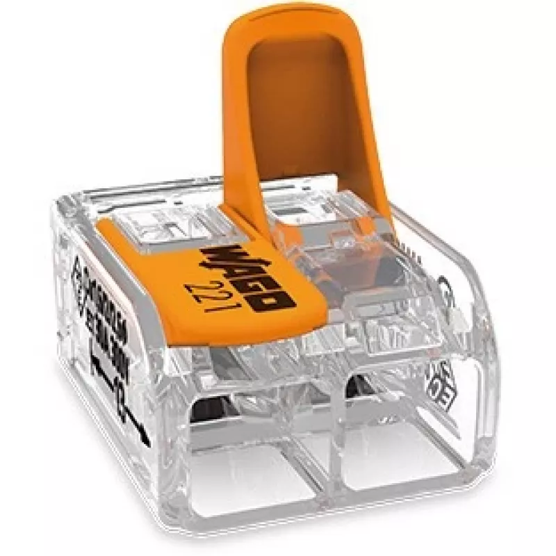WAGO 221-612 jungtis tiesi 450 V oranžinė permatoma