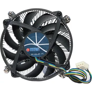 Titan DC-HA11TZ/RPW procesoriaus aušintuvas, 9,5 cm, aliuminis, juodas