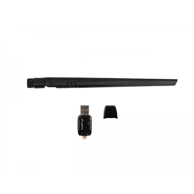 Lanberg NC-0900-WIE USB 2.0 belaidžio tinklo adapteris, Dual Band AX900, 1 išorinė antena