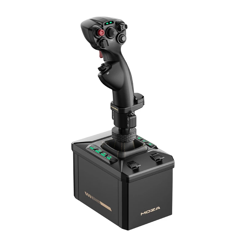 MOZA AB6 Flight Simulator stovo komplektas – juodas ABS, aliuminis ir anglies pluoštas, AC 110–220V, 72W