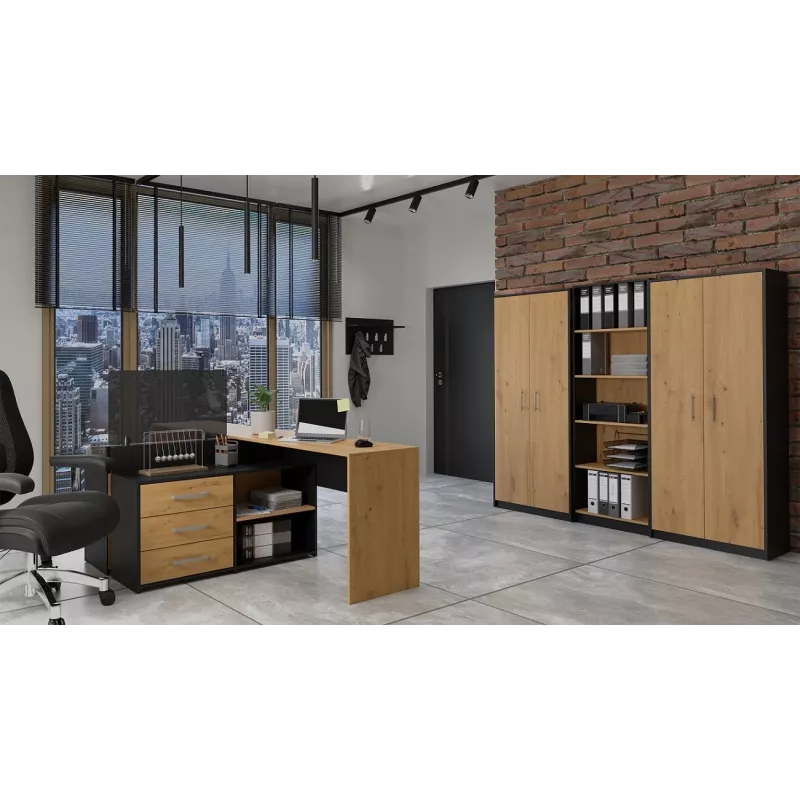 Topeshop OLIV 2D ANT/ART KPL biuro spintelė