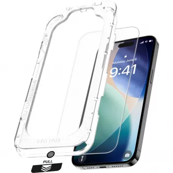 NEVOGLASS, Skaidrus ekrano apsauginis stikliukas, iPhone 17 Air, su lengvu montavimu