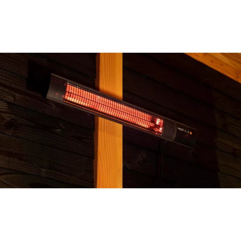 Infragrindinis šildytuvas SUNRED RD-DARK-25, 2500 W, montuojamas ant sienos, IP55, juodas