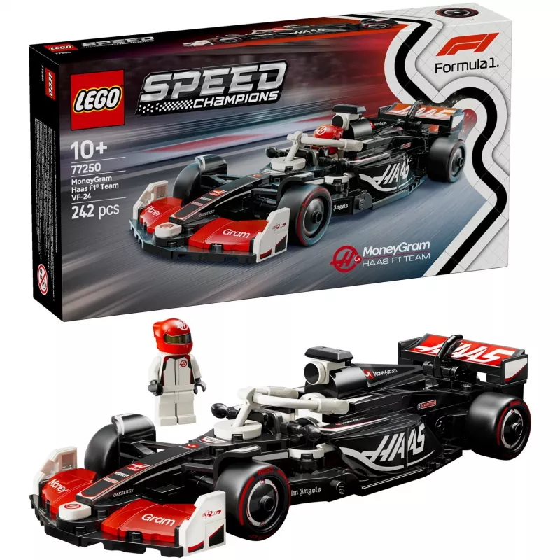 LEGO SPEED CHAMPIONS 77250 MoneyGram Haas F1 Team VF-24 lenktyninis automobilis