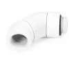 Alphacool Eiszapfen 45° dvigubas sukamasis adapteris, G1/4 išorinis – G1/4 vidinis, baltos spalvos