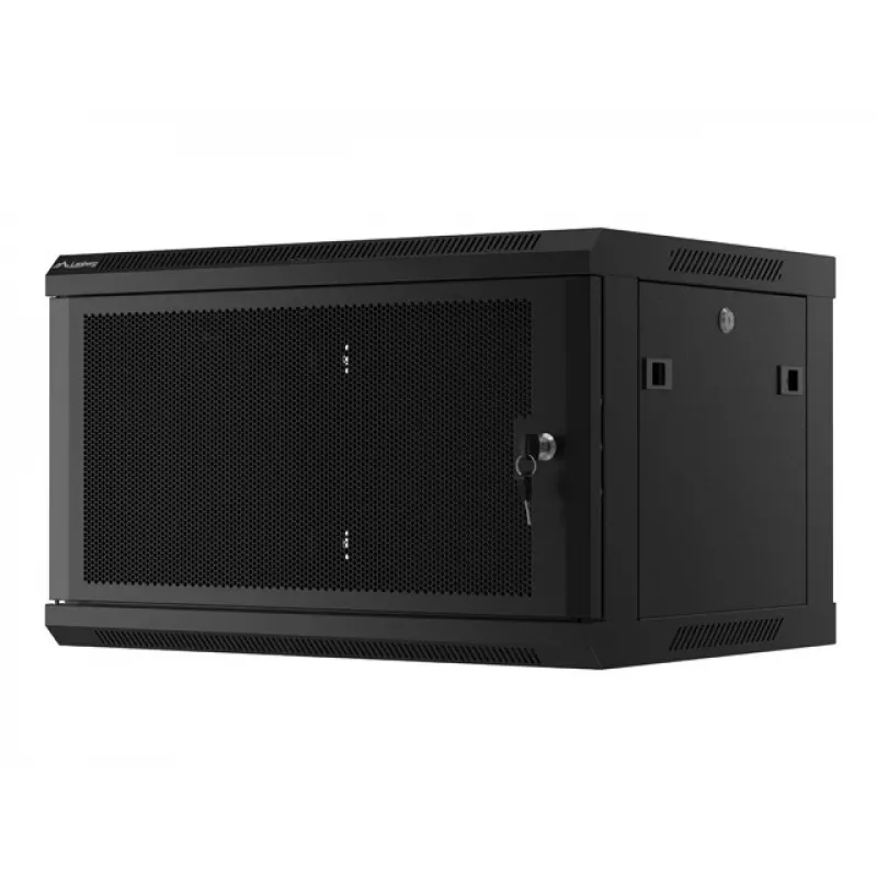 Lanberg WF01-6406-23B sieninis 19 colių 6U serverio stovas su perforuotomis durelėmis, juodas