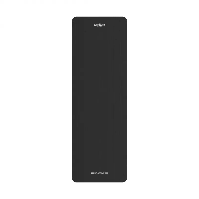 Gimnastikos pratimų kilimėlis Rebel RBA-3151-BK juodas 1830×610 mm 15 mm