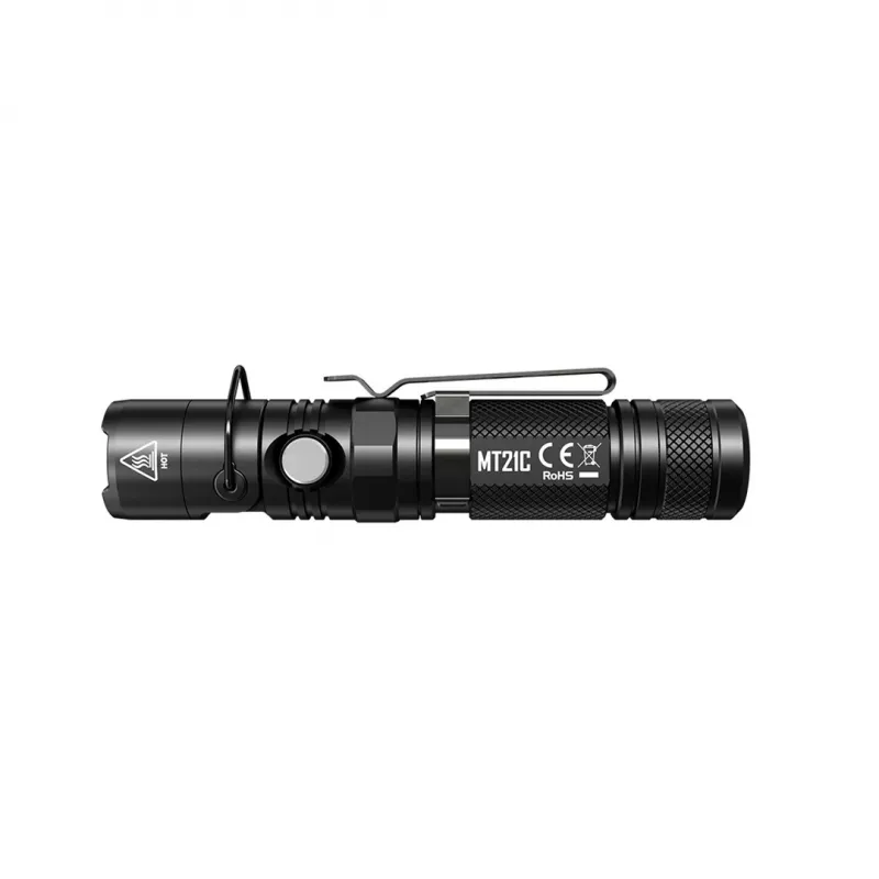 Rankinis žibintuvėlis Nitecore MT21C, 1000 lm, 131 mm, 103.5 g, 18650 arba CR123, juodas