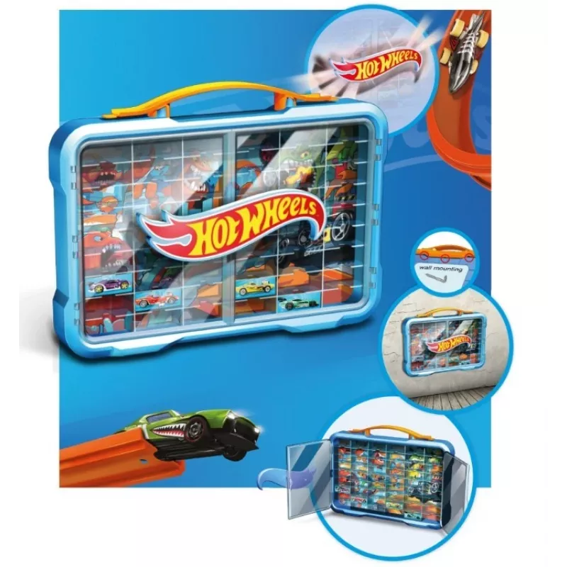 Hot Wheels nešiojimo dėklas su šviečiančiu logotipu