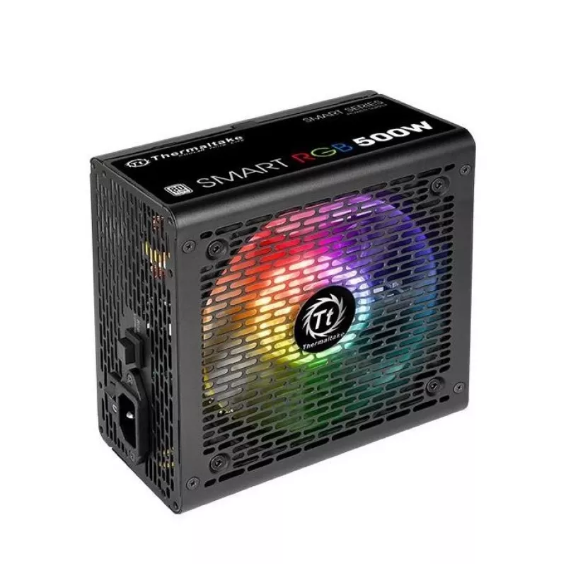 Thermaltake SMART RGB PS-SPR-0500NHSAWE-1 - Maitinimo blokas (vidinis) - ATX12V 2.3 - 80 PLUS - AC 230 V - 500 W - aktyvus PFC - juoda