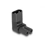 DeLOCK tinklo adapteris IEC 60320 C8 į C7 kištukinis lizdas 2,5 A 90° juodas