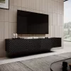 4D RTV spintelė ONDA 200x40x35-54 juodas (pastatoma arba montuojama ant sienos)
