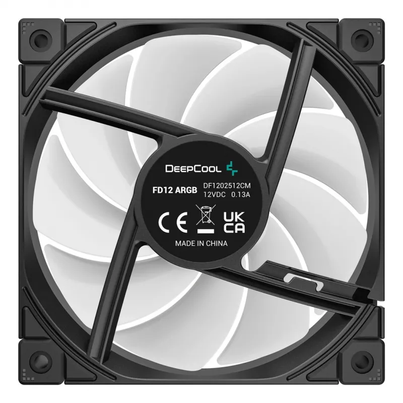 Ventiliatorių rinkinys DeepCool FD12 ARGB-3 in 1 12 cm juodas baltas 3 vnt. Maksimalus oro slėgis 2.56 mmH2O