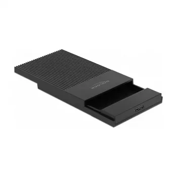 Išorinis dėklas HDD/SSD DeLOCK 42011 Juodas 2,5 colio SATA III 5 Gbit/s