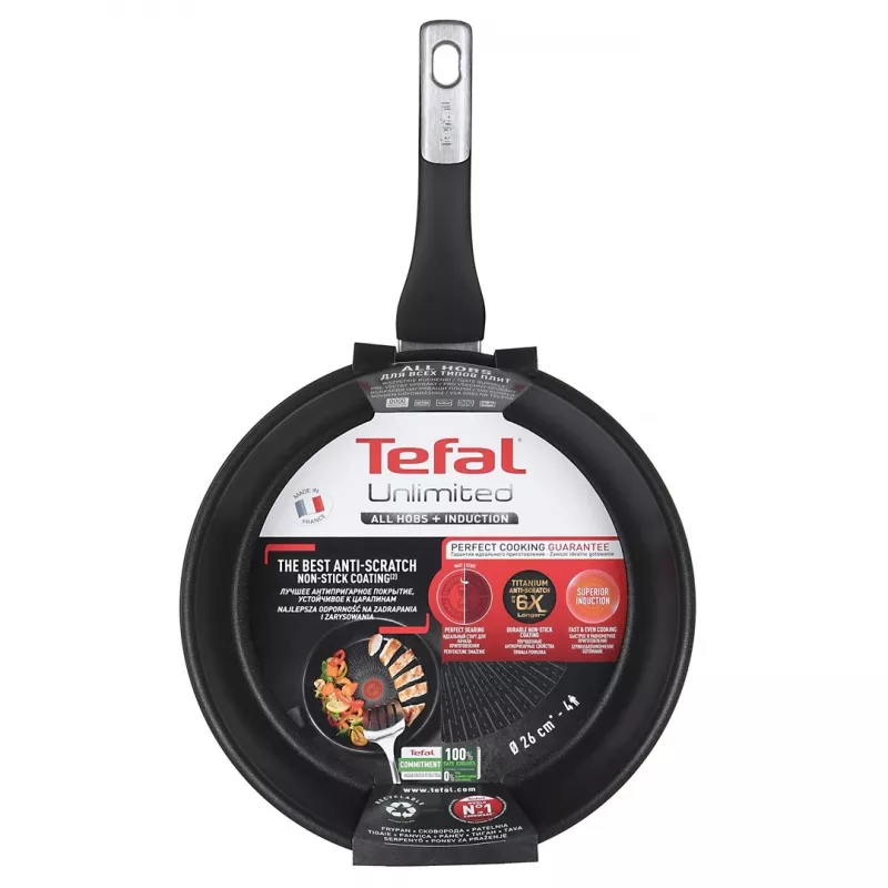 Universali keptuvė Tefal Unlimited G2550572 26 cm, aliuminė, nelipni titano danga, tinka indukcijai