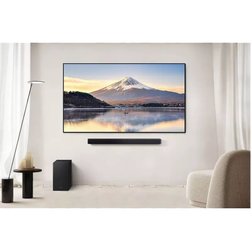 Samsung HW-B450F/EN 2.1 kanalų garso juosta su Bluetooth ir belaidžiu žemų dažnių garsiakalbiu, 300 W RMS, Dolby Audio, ARC