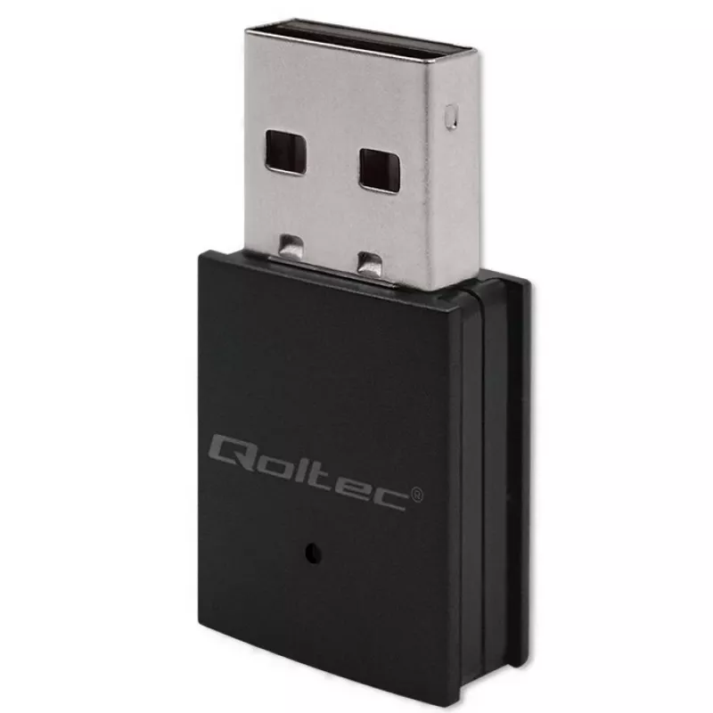 Belaidis USB mini Wi-Fi adapteris QOLTEC 57007 – vienos juostos 2.4 GHz, iki 150 Mbps, vidinė antena