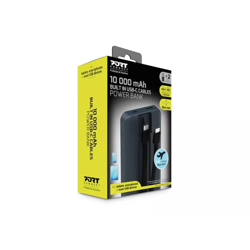 Power Bank Port Designs 907006 10000 mAh Li-Polimer Juoda