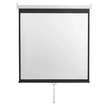Projekcinis ekranas SBOX PSM-100-2 180×180 cm rankinis montavimui ant sienos/lubų