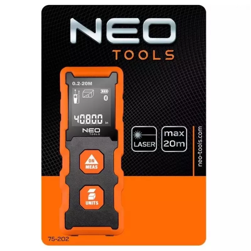 NEO Tools 75-202 lazerinis nuotolio matuoklis, 20 m