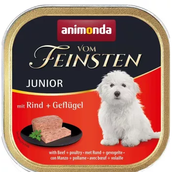 Šlapias šunų maistas animonda Vom Feinsten Junior Beef & Poultry 150 g