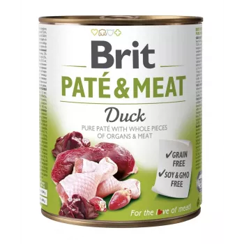 BRIT Paté & Meat with Duck - šlapias šunų maistas - 800g