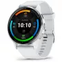 Išmanusis laikrodis GARMIN Venu 3 — 1,4 colio AMOLED, 45 mm korpusas, GPS, Wi‑Fi, 8 GB, sidabrinis/baltas, silikoninis dirželis