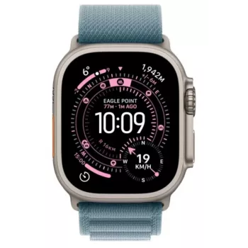 Išmanusis laikrodis Apple Watch Ultra 3 GPS + Cellular 49 mm natūralaus titano korpusas su šviesiai mėlyna „Alpine Loop“ juostele (mažas)