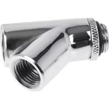 Alphacool Eiszapfen Y-Jungtis 45° - G1/4 Sukiojama - 2x Vidinis 1x Išorinis Sriegis - Chromas (17400)