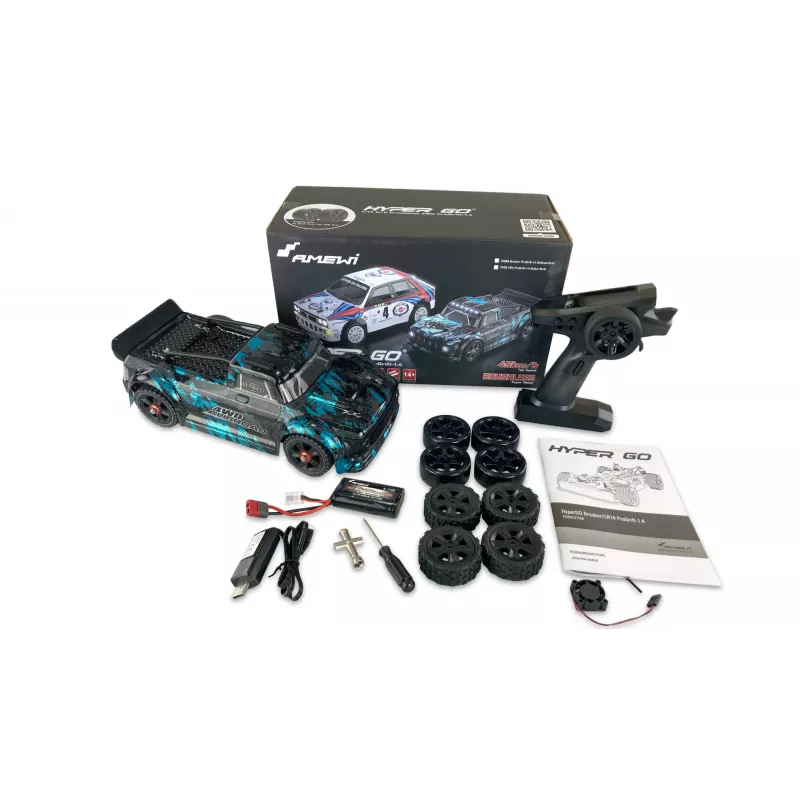 Radijo bangomis valdomas automobilis Amewi Hyper Go Breaker Prodrift 1.4 Elektrinis variklis 1:14