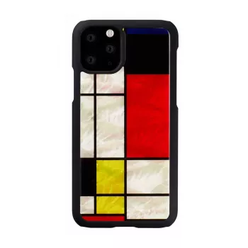 Dėklas išmaniesiems telefonams iKins, skirtas iPhone 11 Pro Mondrian juodas — apsauginis dėklas, kietas korpusas, tikslūs išpjovimai