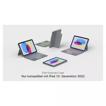 inateck klaviatūra iPad 11 iPad 10th Gen. Com. QWERTZ pilka