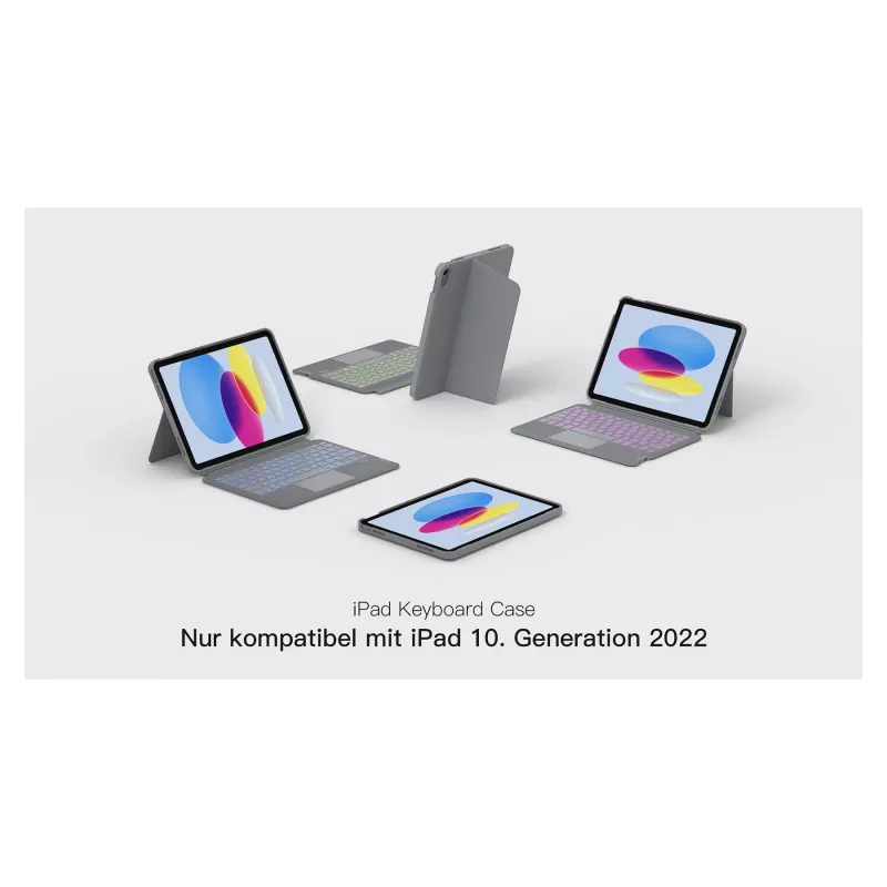 inateck klaviatūra iPad 11 iPad 10th Gen. Com. QWERTZ pilka