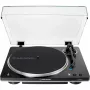 Patefonas Audio-Technica AT-LP70XBTBS, juodas/sidabrinis, visiškai automatinis, diržinė pavara, Bluetooth