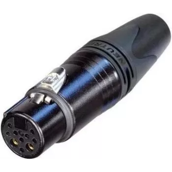Neutrik NC10FXX-14-B XLR kištukinis jungtis juoda (NC10FXX-14-B)