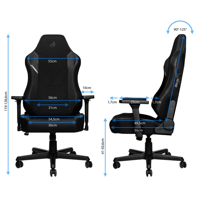 Nitro Concepts X1000 kompiuterio kėdė su apmuštu sėdynės ir atlošo