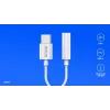 USB Type-C (M) – Jack 3,5 mm (M) garso adapteris baltas SAVIO AK-51