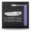 CableMod Classic Coiled CM-CKCA-CW-PW150PW-R spiralinis laidas klaviatūrai, USB-C – USB-A, 150 cm, Rum Raisin